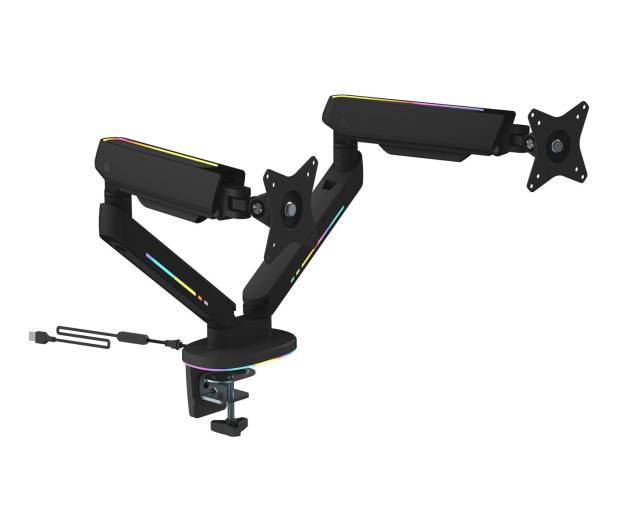 Deltaco Podwójny uchwyt GAM-135 RGB - Czarny - 1115376 - zdjęcie 5